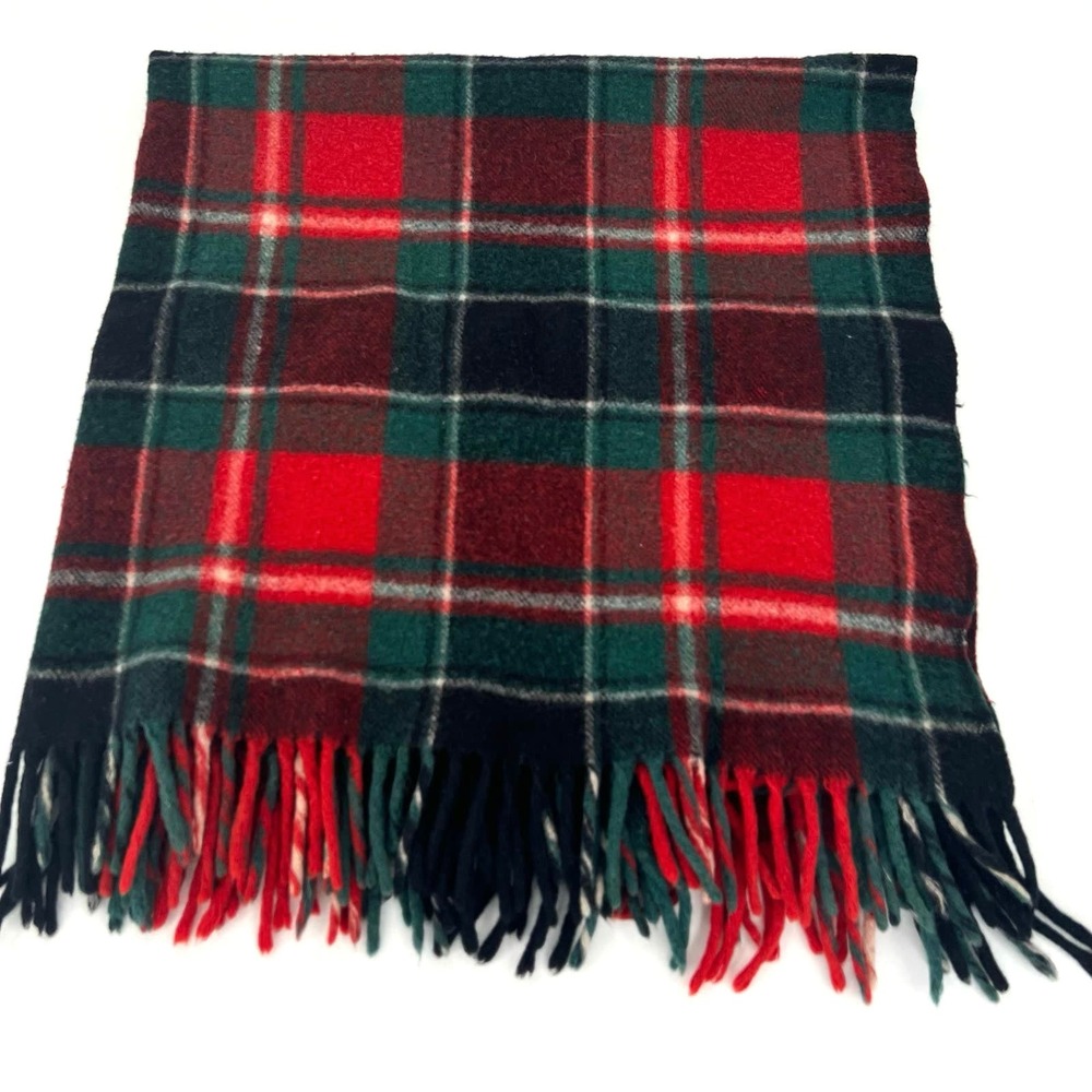 Faribo Fluff-Loomed wool plaid throw. 44” square - Picture 1 of 5